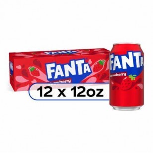 Fanta Strawberry 12oz (355ml) Cans 12 Pack